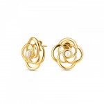 BRINCOS AÇO SENHORA ROSE BLOSSOM PEARL GOLD OJRE04D