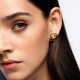 BRINCOS AÇO SENHORA ROSE BLOSSOM PEARL GOLD OJRE04D