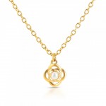 COLAR AÇO SENHORA ROSE PETITE PEARL GOLD OJRN02D
