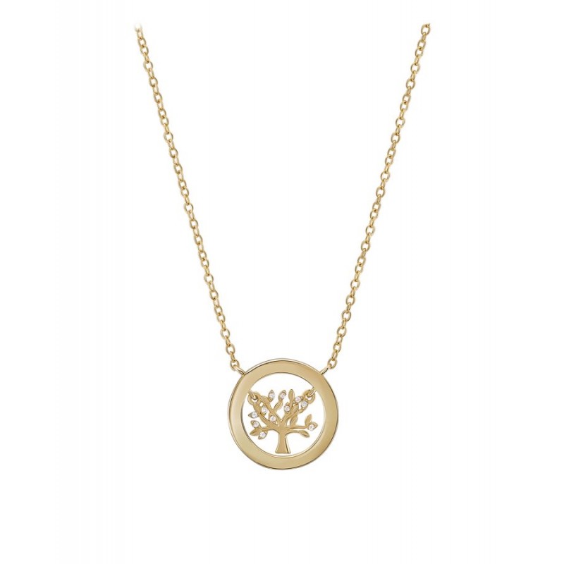 COLAR PRATA MEANINGFUL TREE GOLD UK.CL.1204.0344
