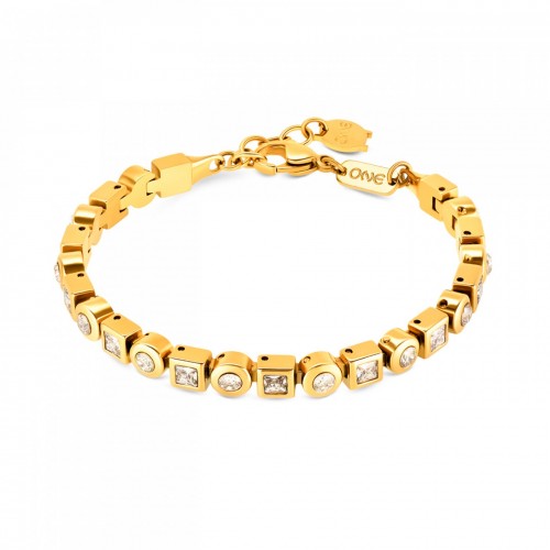 PULSEIRA AÇO SENHORA LUSH GOLD OJBA28G