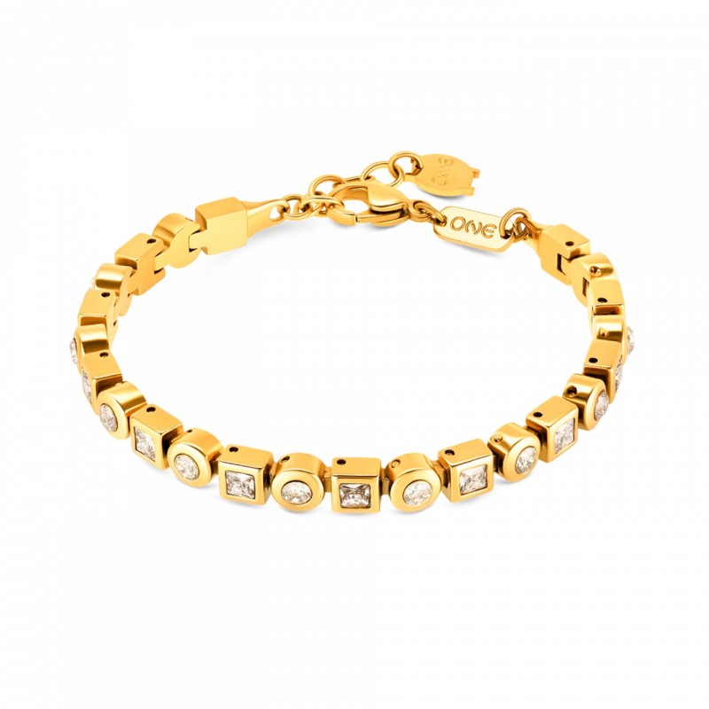 PULSEIRA AÇO SENHORA LUSH GOLD OJBA28G