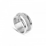 ANEL AÇO SENHORA SILVER FROST CRYSTAL OJSFR02S
