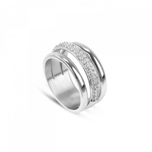 ANEL AÇO SENHORA SILVER FROST CRYSTAL OJSFR02S
