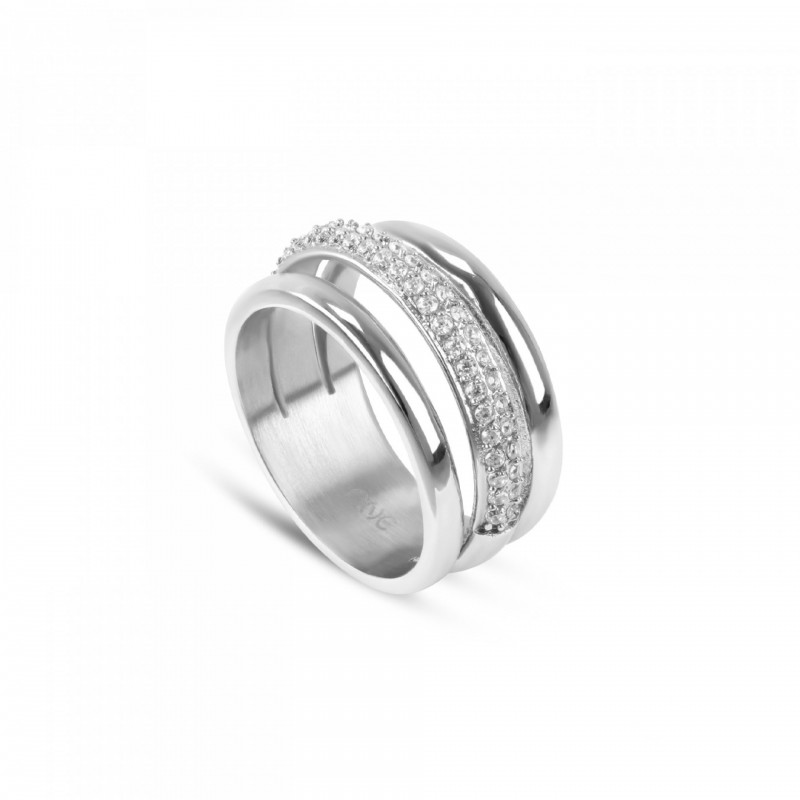 ANEL AÇO SENHORA SILVER FROST CRYSTAL OJSFR02S