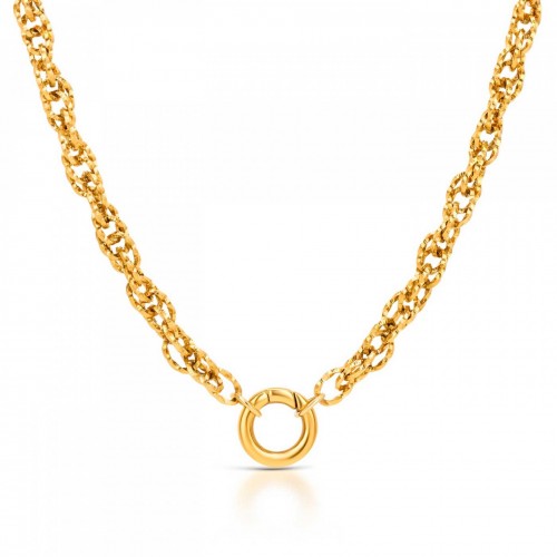 COLAR AÇO ENERGY MASTER UNION DOUBLE GOLD OJNMG04