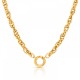 COLAR AÇO ENERGY MASTER UNION DOUBLE GOLD OJNMG04