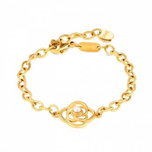 PULSEIRA AÇO SENHORA ROSE BELLE GOLD OJRB04D