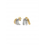 BRINCOS AÇO SENHORA DELIGHTFUL TRIPLE BICOLOR OJDFE02SG