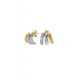 BRINCOS AÇO SENHORA DELIGHTFUL TRIPLE BICOLOR OJDFE02SG