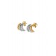 BRINCOS AÇO SENHORA DELIGHTFUL TRIPLE BICOLOR OJDFE02SG
