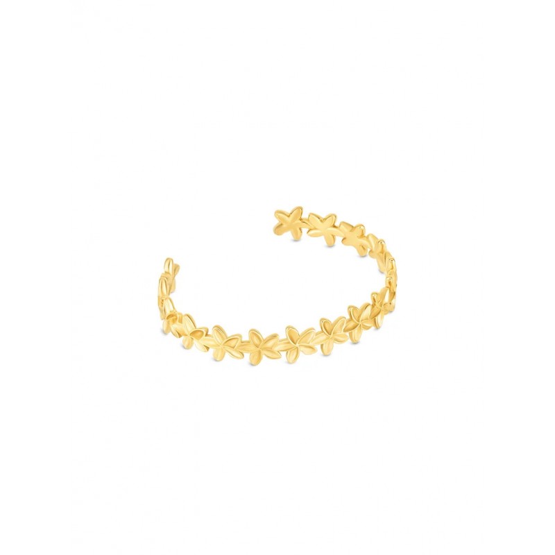 ESCRAVA AÇO SENHORA FLEUR GOLD OJPFB01G