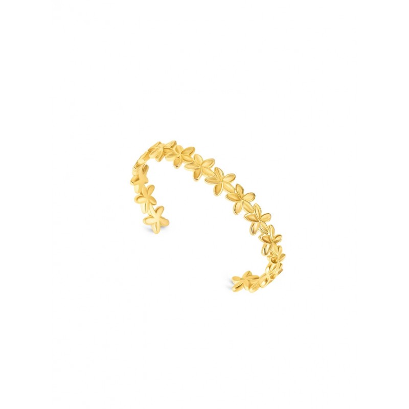 ESCRAVA AÇO SENHORA FLEUR GOLD OJPFB01G