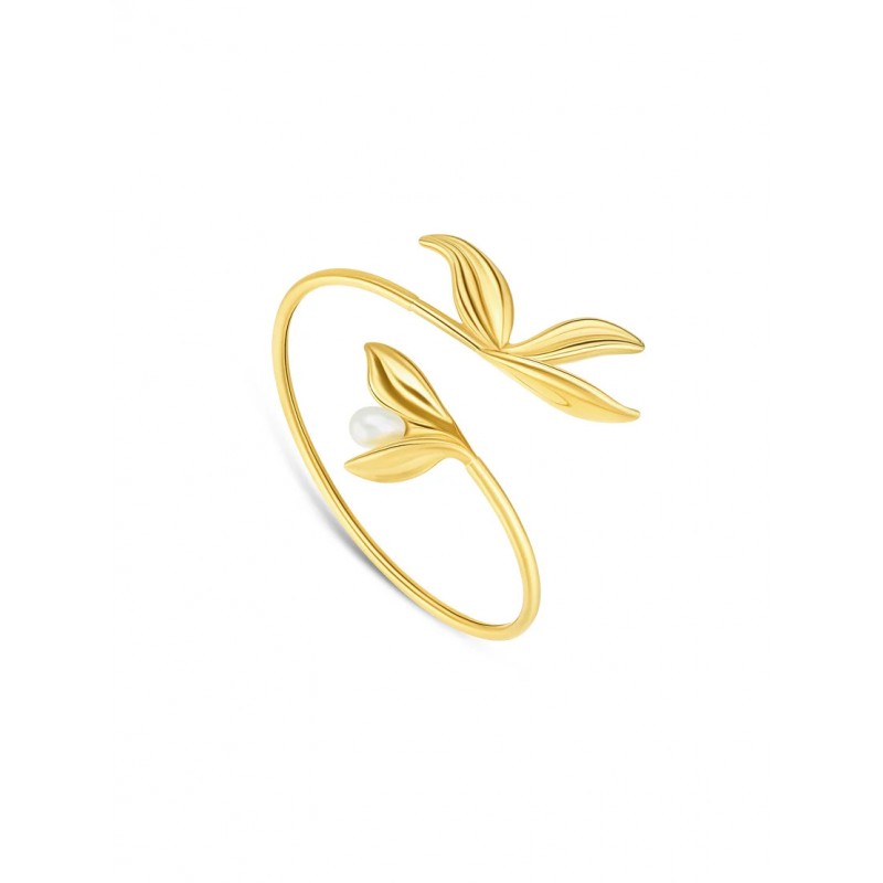 ESCRAVA AÇO SENHORA MARGOT FALLING LEAVES GOLD OJATB02D