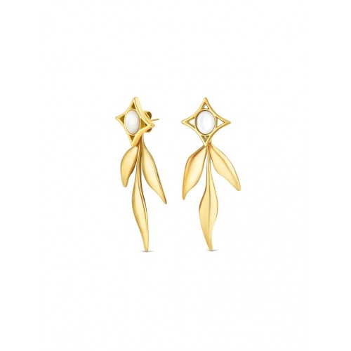 BRINCOS AÇO SENHORA MARGOT FALLING LEAVES GOLD OJATE11D