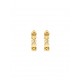 BRINCOS AÇO LUCKY FLOWER HOOP GOLD OJLFE06G