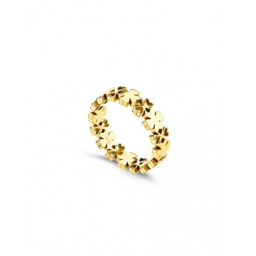 ANEL AÇO LUCKY FLOWER GOLD OJLFR07G
