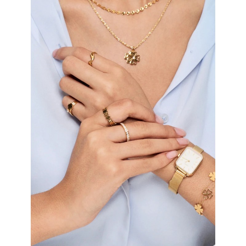 ANEL AÇO LUCKY FLOWER GOLD OJLFR07G