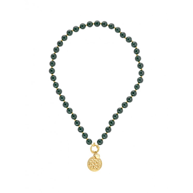 COLAR AÇO SENHORA NECKMESS CARMELA DEEP GREEN OJNN101G