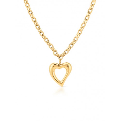 COLAR AÇO SENHORA NECKMESS MONUMENTAL GOLD OJNN69G