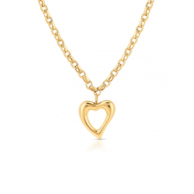 COLAR AÇO SENHORA NECKMESS MONUMENTAL GOLD OJNN69G