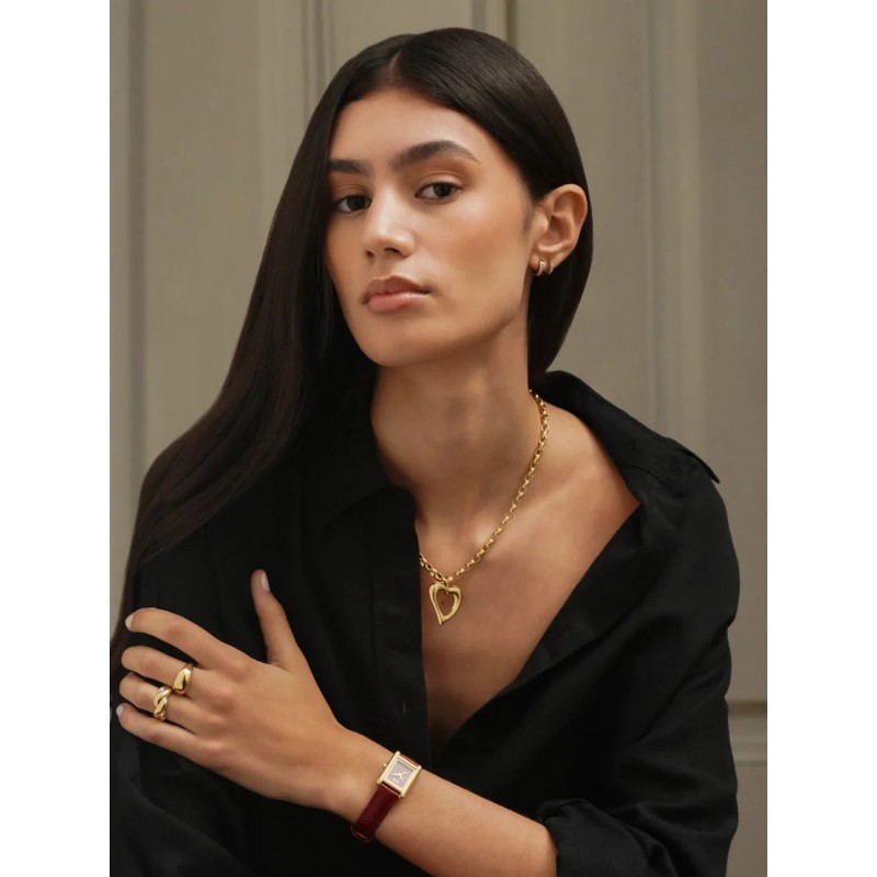 COLAR AÇO SENHORA NECKMESS MONUMENTAL GOLD OJNN69G