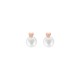 BRINCOS PRATA LOVE IN ROSE HEART & PEARL UK.BR.AE0002.00.00