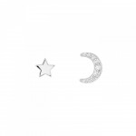 BRINCOS PRATA MIX & MATCH MOON STAR SILVER UK.TN.1204.0033