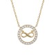 COLAR PRATA MEANINGFUL INFINITE GOLD UK.CL.1204.0346