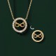 COLAR PRATA MEANINGFUL INFINITE GOLD UK.CL.1204.0346