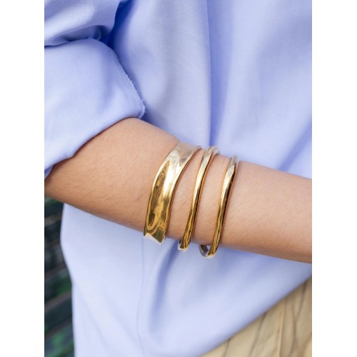 ESCRAVA AÇO SENHORA GLISSE GOLD OJBA22G