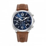 RELÓGIO BAY CHRONO AZUL E PELE CASTANHA TDWGC0068503